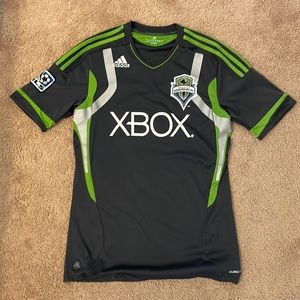 Seattle Sounders 2011 Adidas Away Jersey with XBOX Sponsor - Dark Gray